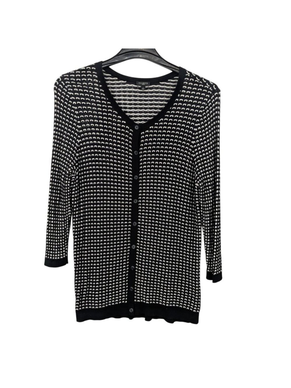 Talbots Open Knit Cardigan Minimalist Lightweight Coastal Office Button Up 14W